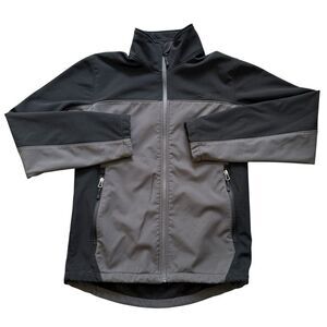 Champion Men’s Full Zip Jacket Black Gray Zipper Pockets